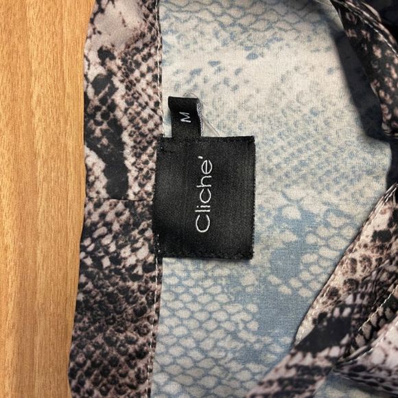 Cliche snakeskin blouse size M - Picture 5 of 10